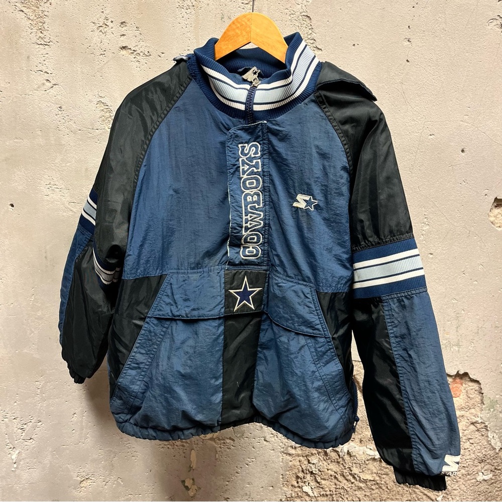 Vintage 90s NFL Pro Line Starter Dallas Cowboys Puffer Coat Jacket Youth Large L